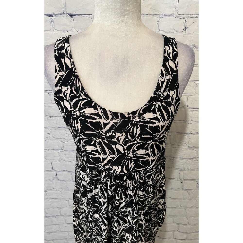 J. Valdi Sleeveless Coverup Pocket Black And White Dress Size Small - Picture 2 of 7